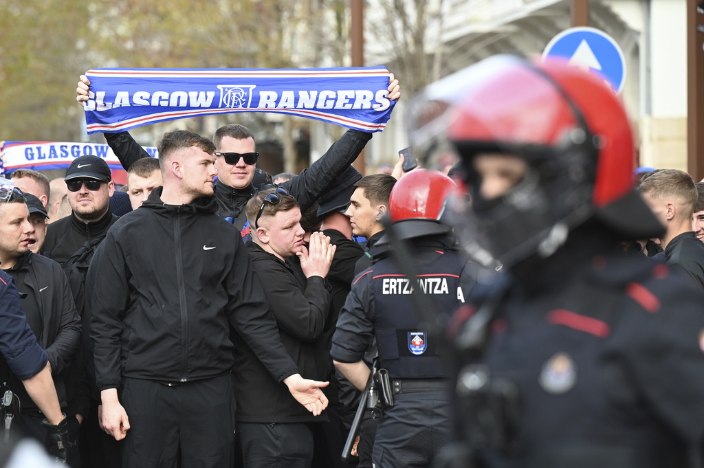 ligue europa affrontements lors de bilbao rangers 6 arrestations et 12 policiers blesses