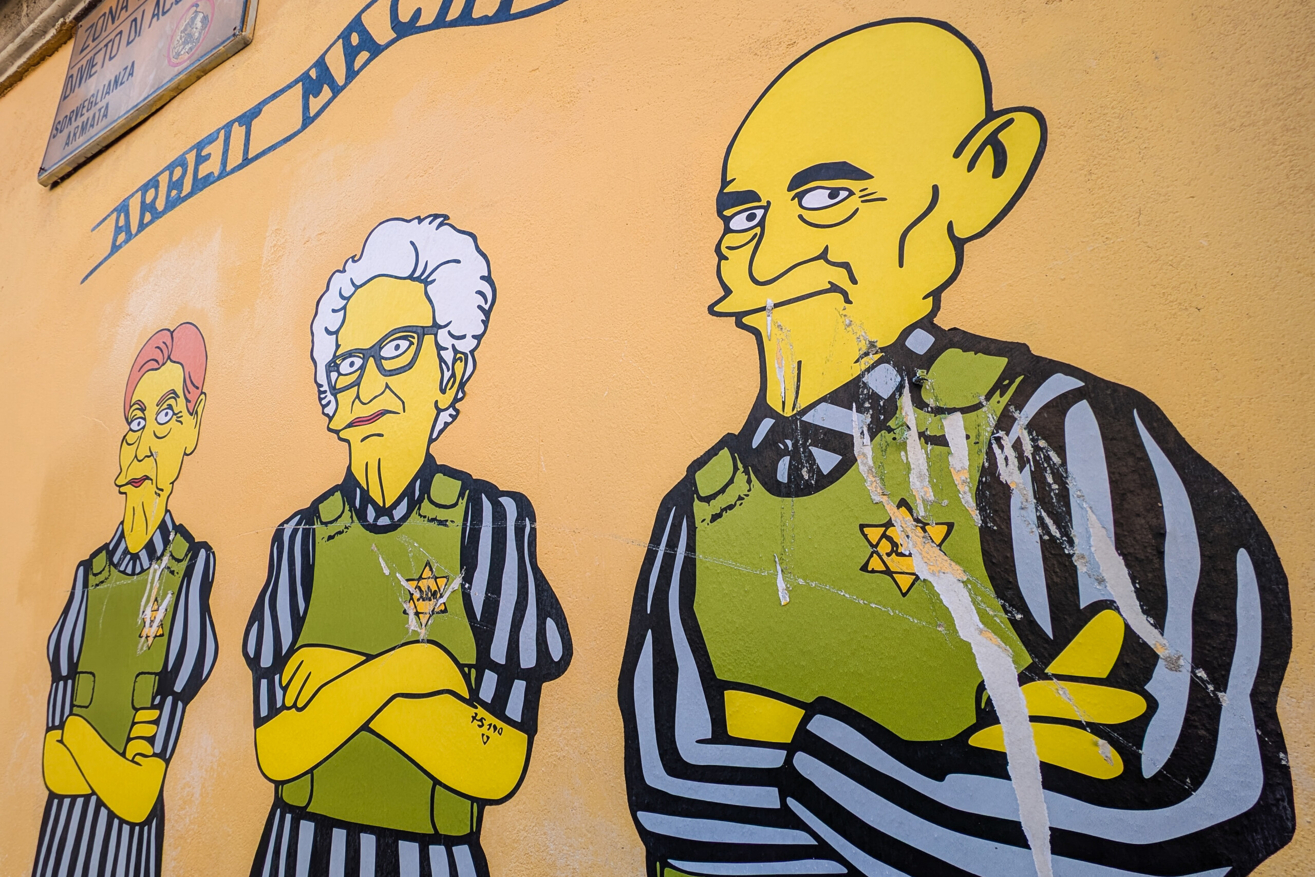 milan les fresques murales de bruck segre et modiano vandalisees un homme de 35 ans denonce scaled