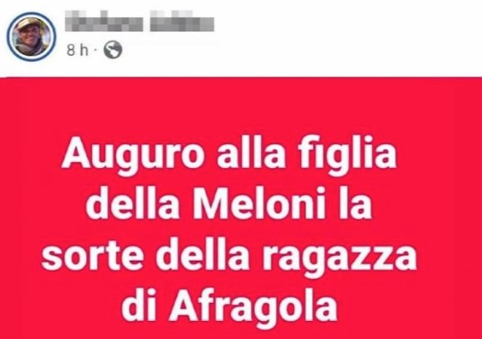 naples un professeur suspendu apres une publication menacante visant la fille de meloni