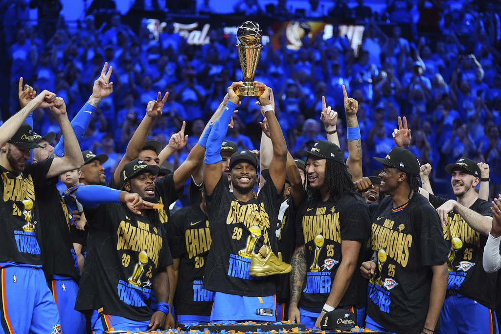 basket finales nba oklahoma city bat indiana 103 91 lors du match 7 et remporte le titre