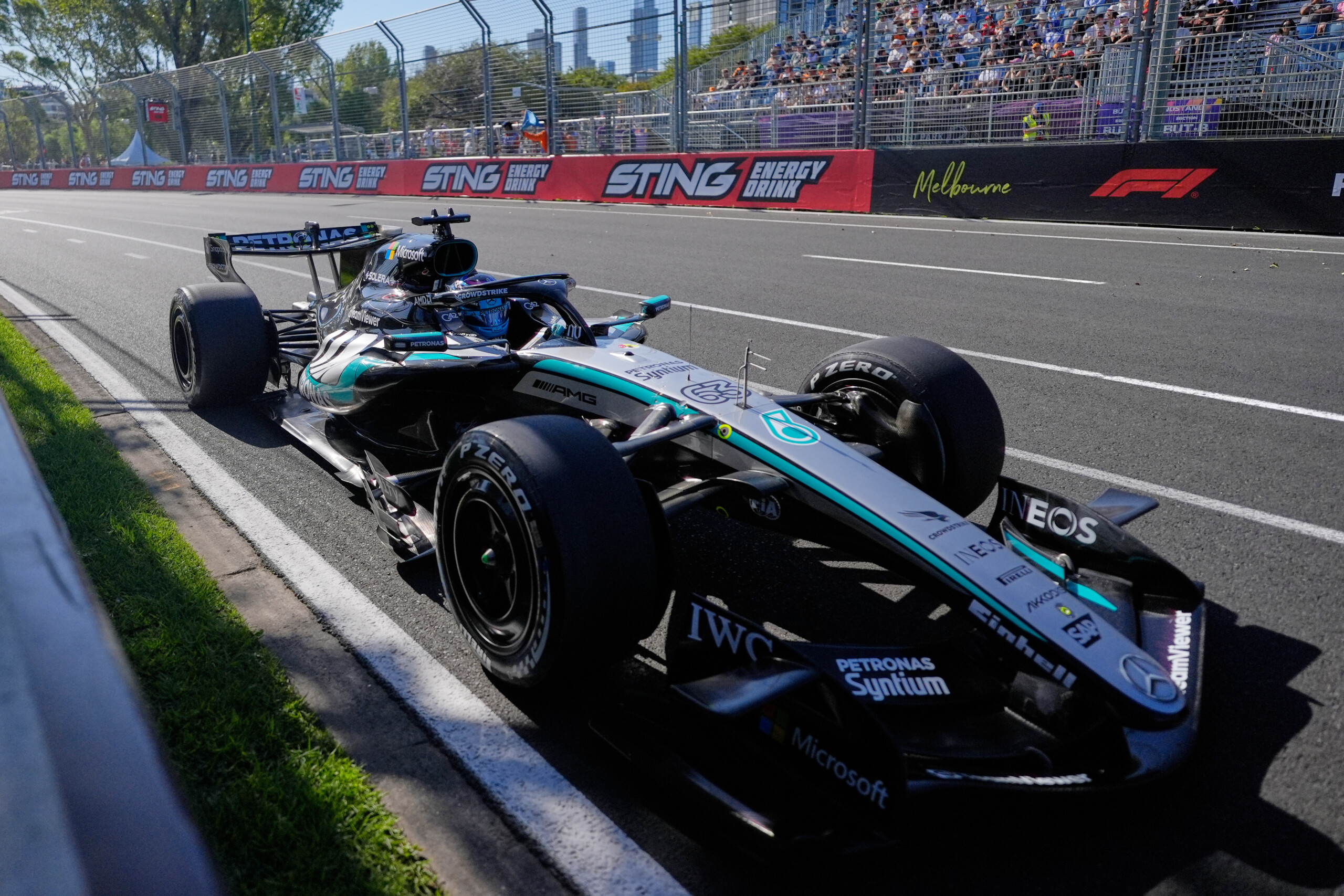 f1 qualifications en australie pole position pour russell leclerc quatrieme scaled