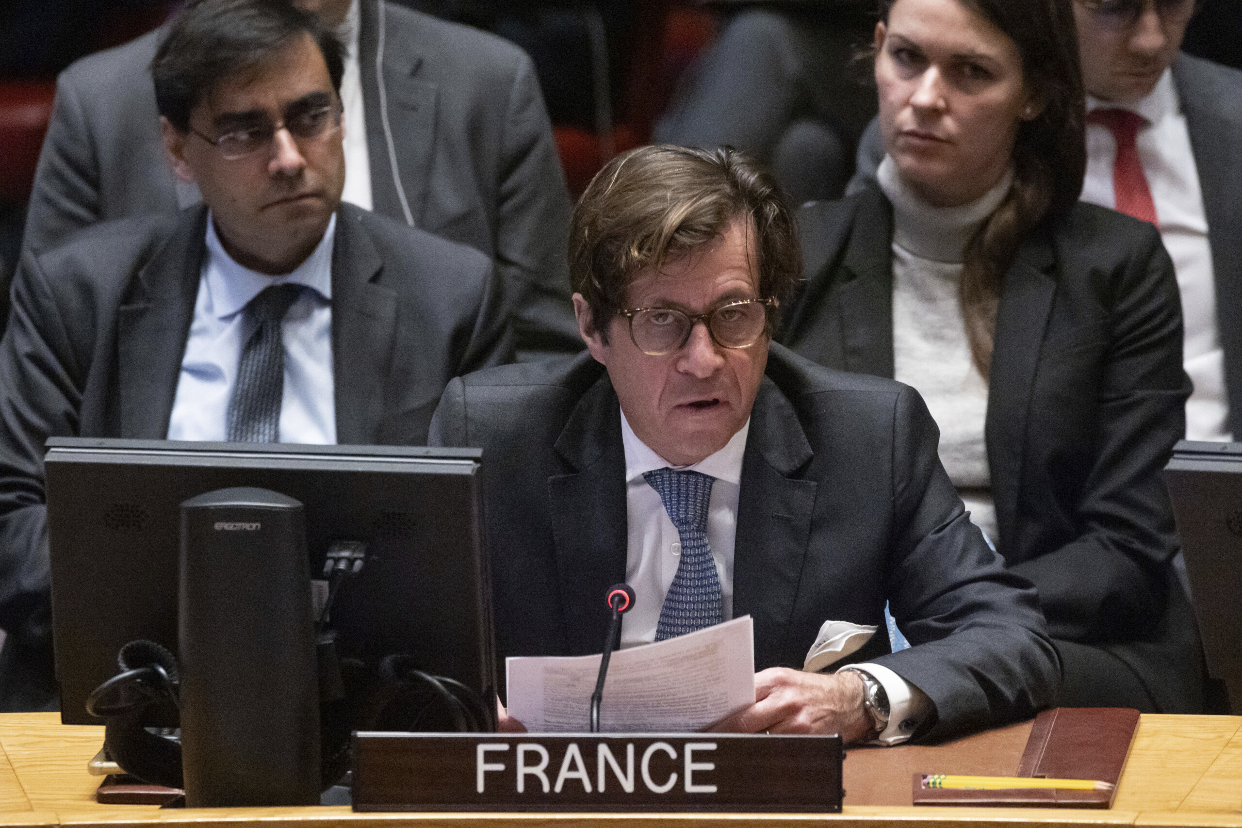 ukraine les ambassadeurs de la france du royaume uni et de lallemagne au ministere russe des affaires etrangeres scaled